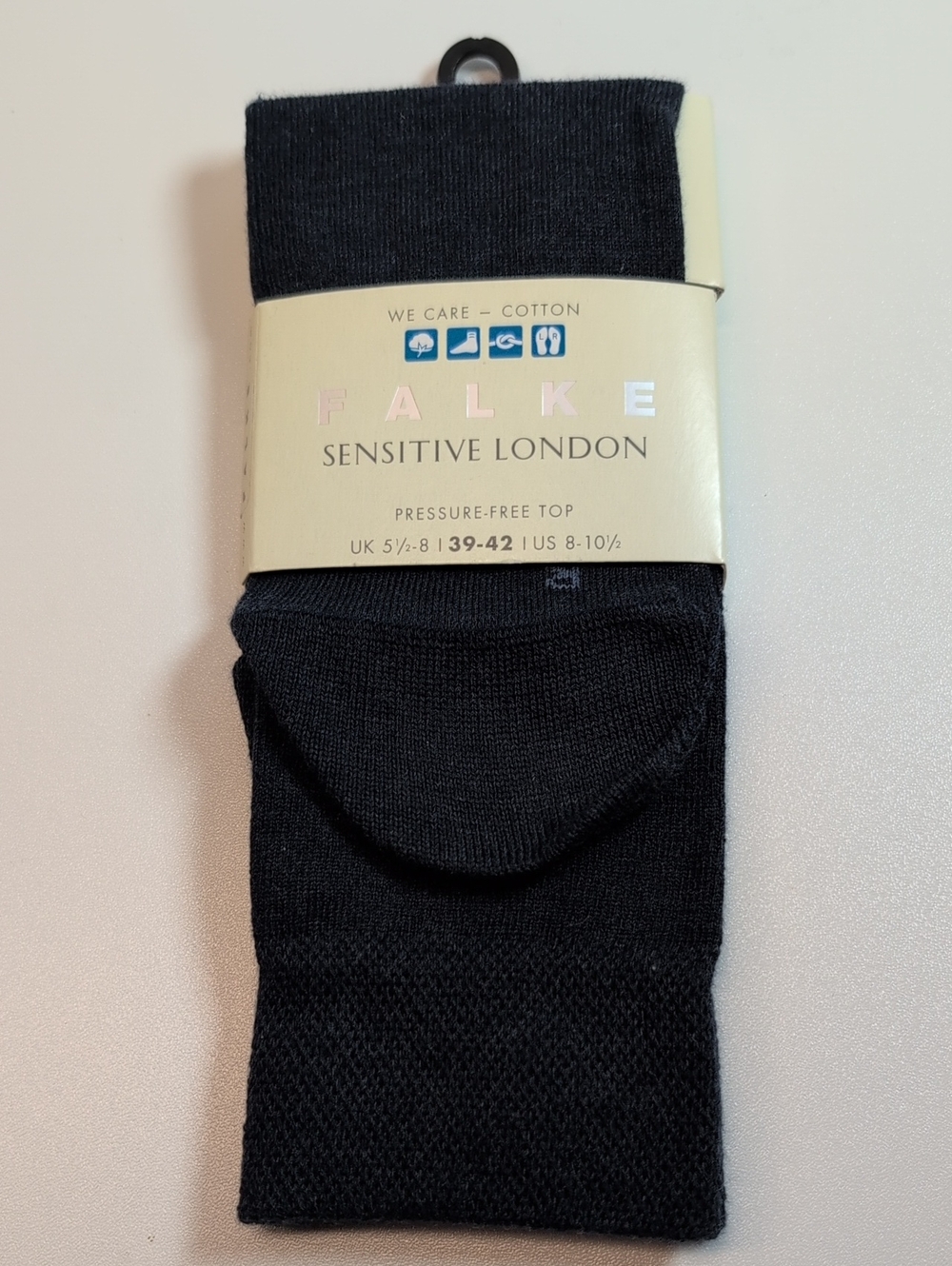 Falke Womens Sensitive London Socks Navy Mel 39-42 (8-10.5 US) 46472 NEW!
